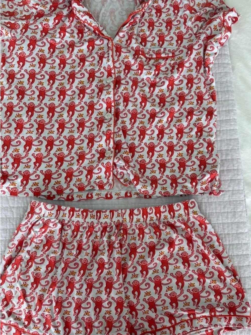 Roller Rabbit | Intimates & Sleepwear | Roller Rabbit Red Monkey Print ...